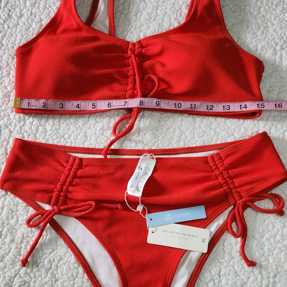 Cupshe Red Bikini Set - Picture 7 of 9